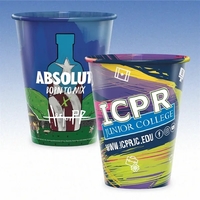 12 oz-Reusable Clear Plastic Cup-Hi-Definition Full-Color, Top-Shelf...