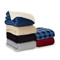 0.19" x 60" x 50" micro mink Sherpa blanket; includes vinyl... from ASI 67866...
