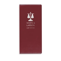 Executive vinyl business card holder measuring 10"H x 4.5"W closed with......