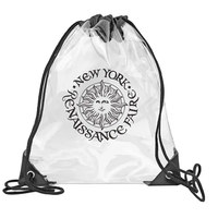 Large clear PVC drawstring backpack with reinforced corners.... from ASI...