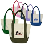 Mini 2-Tone Poly-Cotton Canvas Boat Tote