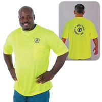 Hi-viz mesh safety t-shirt with chest pocket.... from ASI 37455 Atteff...