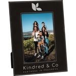 4" x 6" Black & Silver Leatherette Photo Frame
