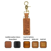 Rectangle Key Chain with Brass Scissor Clip + Ring