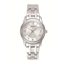 Ladies Bracelet in round silver dial with Arabic numerals, silver tone......