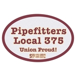 Oval White Reflective Hard Hat Decal (1 3/4"x2 5/8")