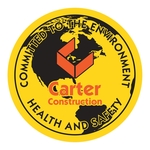 Round Yellow Vinyl Hard Hat Decal (2 1/2" Diameter)