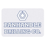 Rectangle White Reflective Hard Hat Decal (1 3/4"x2 5/8")
