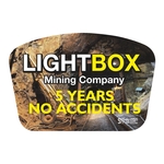 Curved Rectangle White Vinyl Full Color Hard Hat Decal