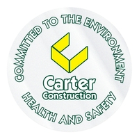 2 1/2" diameter round decal made of frosty clear vinyl in... from ASI 56950...