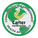 Round White Reflective Hard Hat Decal (2 1/2" Diameter)