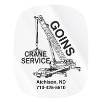 Rounded Rectangle Clear Vinyl Hard Hat Decal (2"x2 1/2")