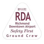 Triangle White Vinyl Hard Hat Decal (2 1/8"x2 1/4")