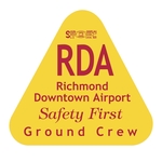 Triangle Yellow Vinyl Hard Hat Decal (2 1/8"x2 1/4")