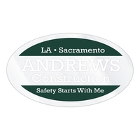 1 3/4" x 3" decal with oval shape made of frosty... from ASI 56950 Gill...