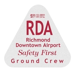 Triangle White Reflective Hard Hat Decal (2 1/8"x2 1/4")