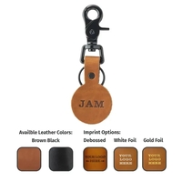 Round Keychain with ZINC Scissor Clip + Split Ring