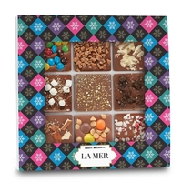 9 Piece Bite Size Belgian Chocolate Sampler with Assorted Toppings... from...