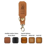 Belt Loop Leather Keychain Small Clasp + Split Ring