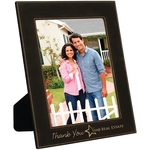 8" x 10" Black & Gold Leatherette Photo Frame