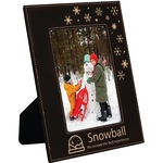 5" x 7" Black & Gold Leatherette Photo Frame