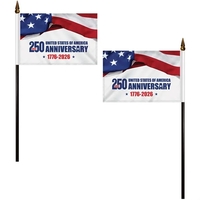 4" x 6" double sided polyester stick flags on a 10"... from ASI 80228 Quinn
