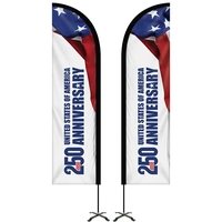 8' Portable Double Sided Half Drop Kit with Cross Base. ACTUAL... from ASI...