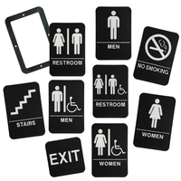 9" x 6" x .125" acrylic wall signs for ADA compliance,... from ASI 92531...