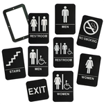Black/White Men (w/wheelchair) Accessible Restroom Sign