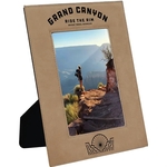 5" x 7" Light Brown Leatherette Photo Frame