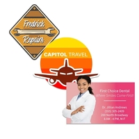 Customizable indoor magnet measuring 42 sq. inches with full color...