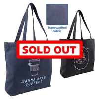 12 oz cotton canvas stonewashed tote (20"W x 15"H x 5"G)... from ASI 37980...