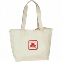 Canvas zippered shopping tote bag.... from ASI 31517 Admart Products / Admart...