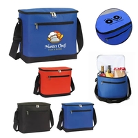 10.5" x 10.25" x 6" polyester insulated cooler bag with 12-16... from ASI...