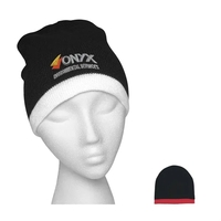 Knit Beanie with Stripe. 100% Acrylic. One Size Fits... from ASI 61125 Hit...