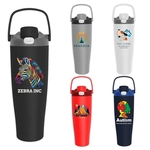 Stowe 40oz Recycled Stainless Steel Travel Mug with Handle