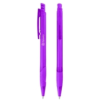 Plastic plunger-action pen with rubber grip section.... from ASI 61125 Hit...