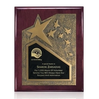 Piano rosewood finished plaque with a gold resin/brass plate.... from ASI...