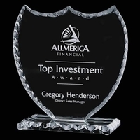 Jade unique shape chipped award with matching base.... from ASI 84592 St...