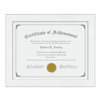 The white finish of the Hardock certificate holder is lustrous and... from...