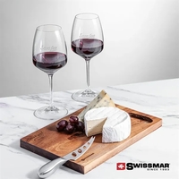 The Swissmar Acacia Board & 2 Wine Set embraces the art... from ASI 84592 St...