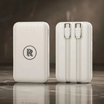 5000 mAh Power Bank with Built-in Cables