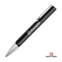 High polished, metallic twist action pen, with modern triangular design......
