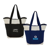 5.5" x 15" x 11" natural cotton canvas tote bag with... from ASI 67866...