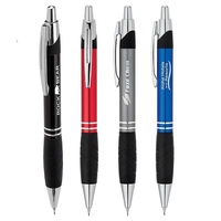 Plunger action aluminum mechanical pencil with a rubber grip and metal......