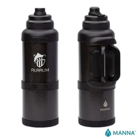 5.88" x 17.25" x 5.5" Titan 4-liter bottle; keeps drinks cold... from ASI...