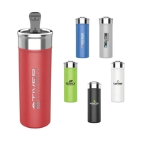 2.94" x 8.25" x 2.94" Esen double-wall stainless steel 18-ounce tumbler......