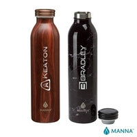 Stainless steel water bottle with 20 oz. capacity; includes vacuum seal......