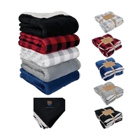 Brookline Micro Mink Sherpa Blanket... from ASI 67866 Logomark/Valumark