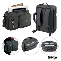 4" x 12" x 16.5" Solo Duane hybrid briefcase/backpack; includes...
